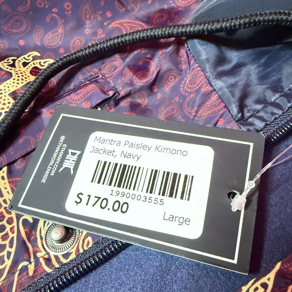 ETHIK Mantra Paisley Kimono Jacket – Dragon Print Street Style Windbreake - Picture 7 of 12